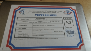 Akdeniz Ekspres K3 Belgesi